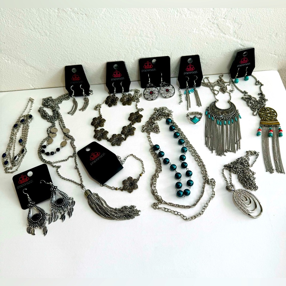 Paparazzi Jewelry Lot - Necklaces, Earrings, Bracelet, and Ring Bundle
